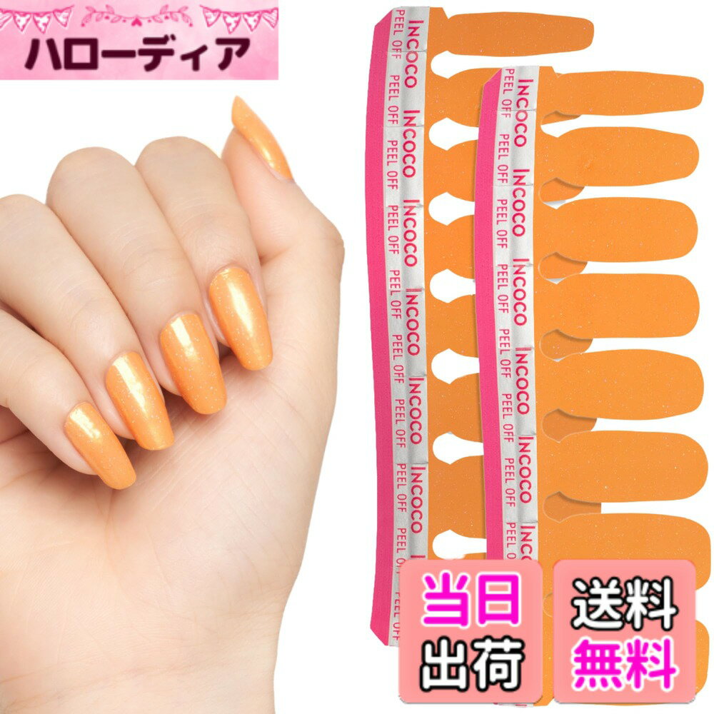 【送料無料】INCOCO インココ ネイルシール 貼るだけ マニキュア 硬化不要 ゴールデン スカイ Golden Sky ラメ ハンド フット兼用 速乾 ペディキュア セルフネイル 色：ブルー