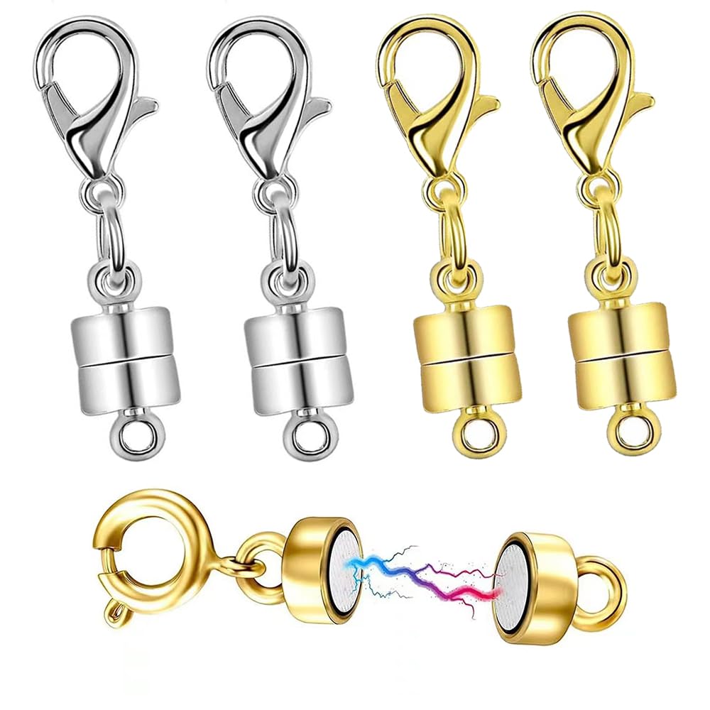 【送料無料】4個セット ネックレス 留め具 マグネット留め具 磁気クラスプ マグネット クラスプ エンド..