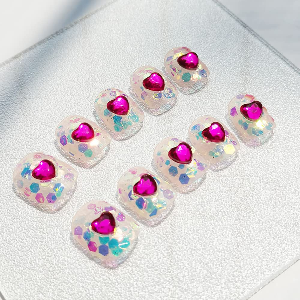 【送料無料】Turkalla ネイルチップ 手用 24枚入 12別サイズ 3D立体感 貼るだけ簡単 繰り返し使える つけ爪 偽爪 ジェルネイル ネイルシール 手 ネイルアート ネイルパーツ お洒落 人気デザイン 初心者 成人式 結婚式 披露宴 色：K