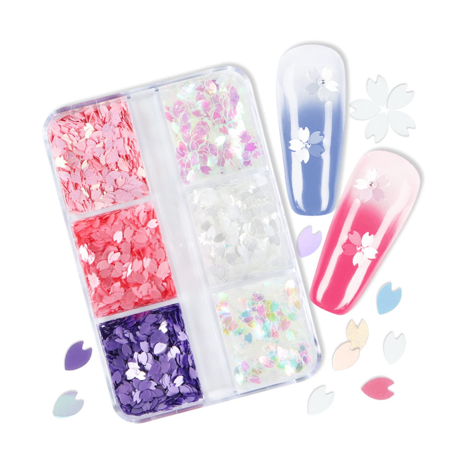 【送料無料】Doyime ネイルパーツ 桜の花びら 立体 極薄 ネイルアート 桜 花 スパンコール 装飾小物 手..