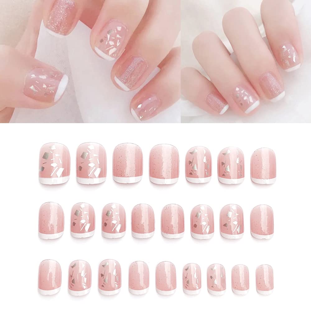 【送料無料】Turkalla ネイルチップ 手用 24枚入 12別サイズ 3D立体感 貼るだけ簡単 繰り返し使える 色：A