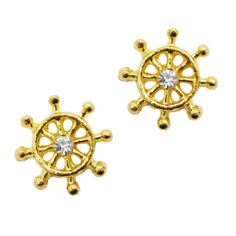 【送料無料】ジェルネイル サンシャインベビー セイリングホイール(ゴールド) 2P 色：ゴールド