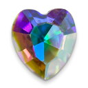 【送料無料】AURORAクリスタル アンティークハート-Vカット クリスタルAB 色:クリスタルAB、サイズ:11X10MM