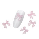 【送料無料】NASSIA ネイルパーツ 3D 立体 蝶結び 可愛い ネイルアート DIY アクセサリー 100個セット 色:パープル、サイズ:10*10mm