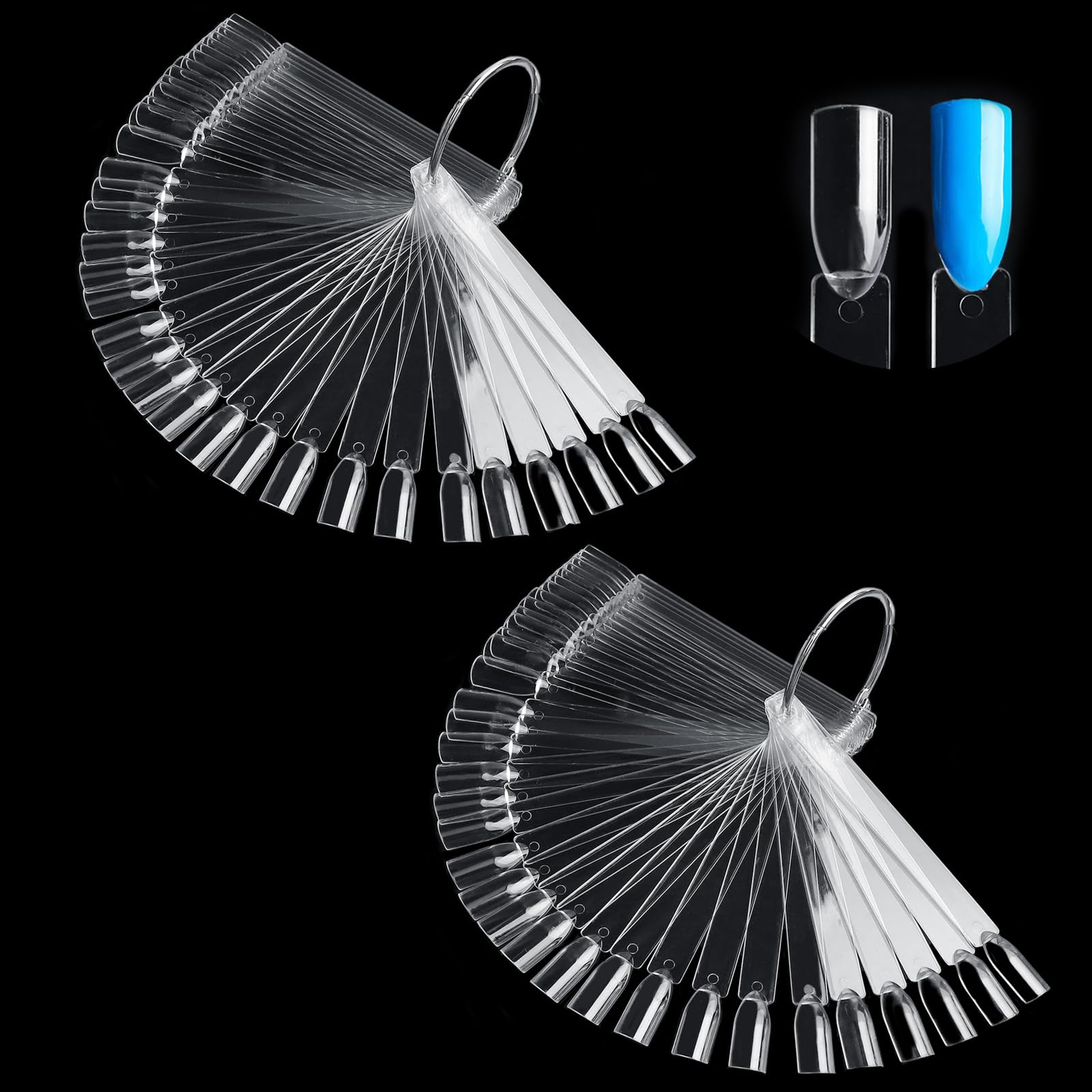 【送料無料】FineGood ネイルカラーチャート スティック チップ ディスプレイ 練習 約50枚×2個セットア..