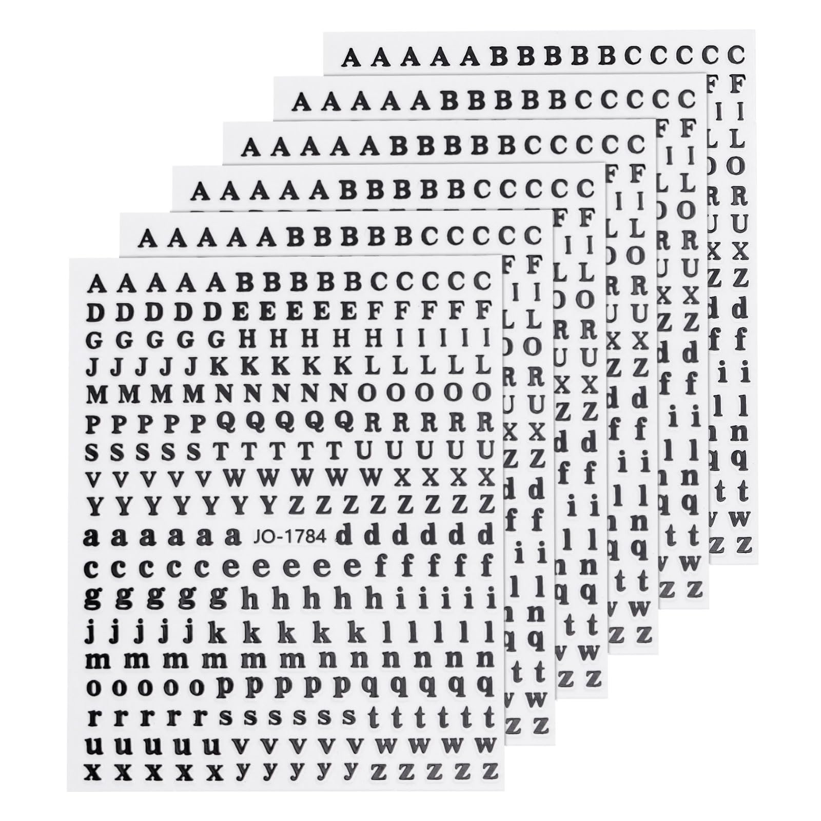 【送料無料】uxcell ネイルレターステッカー6枚セット 3Dホログラフィックアルファベットネイルデカー..