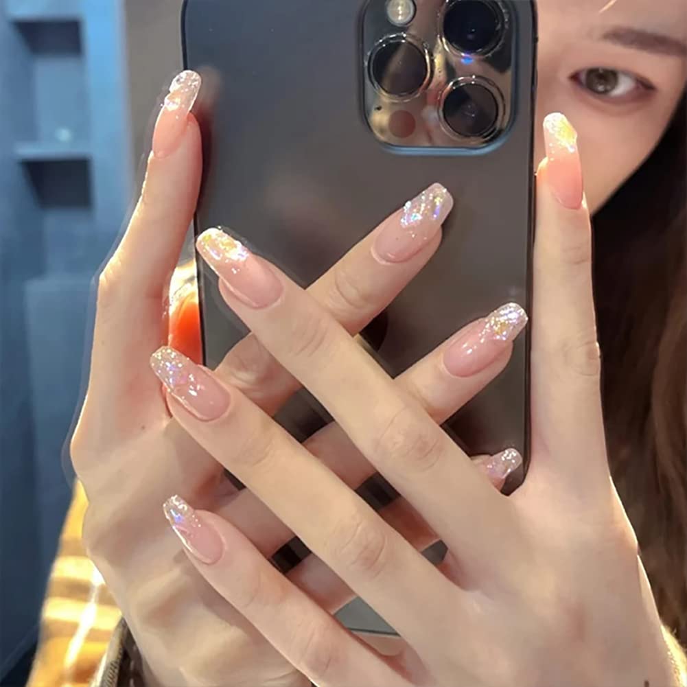 【送料無料】12サイズ 24枚入り ネイルチップ false nails ラメ感 再利用可能 あなたをもっと素敵にし..