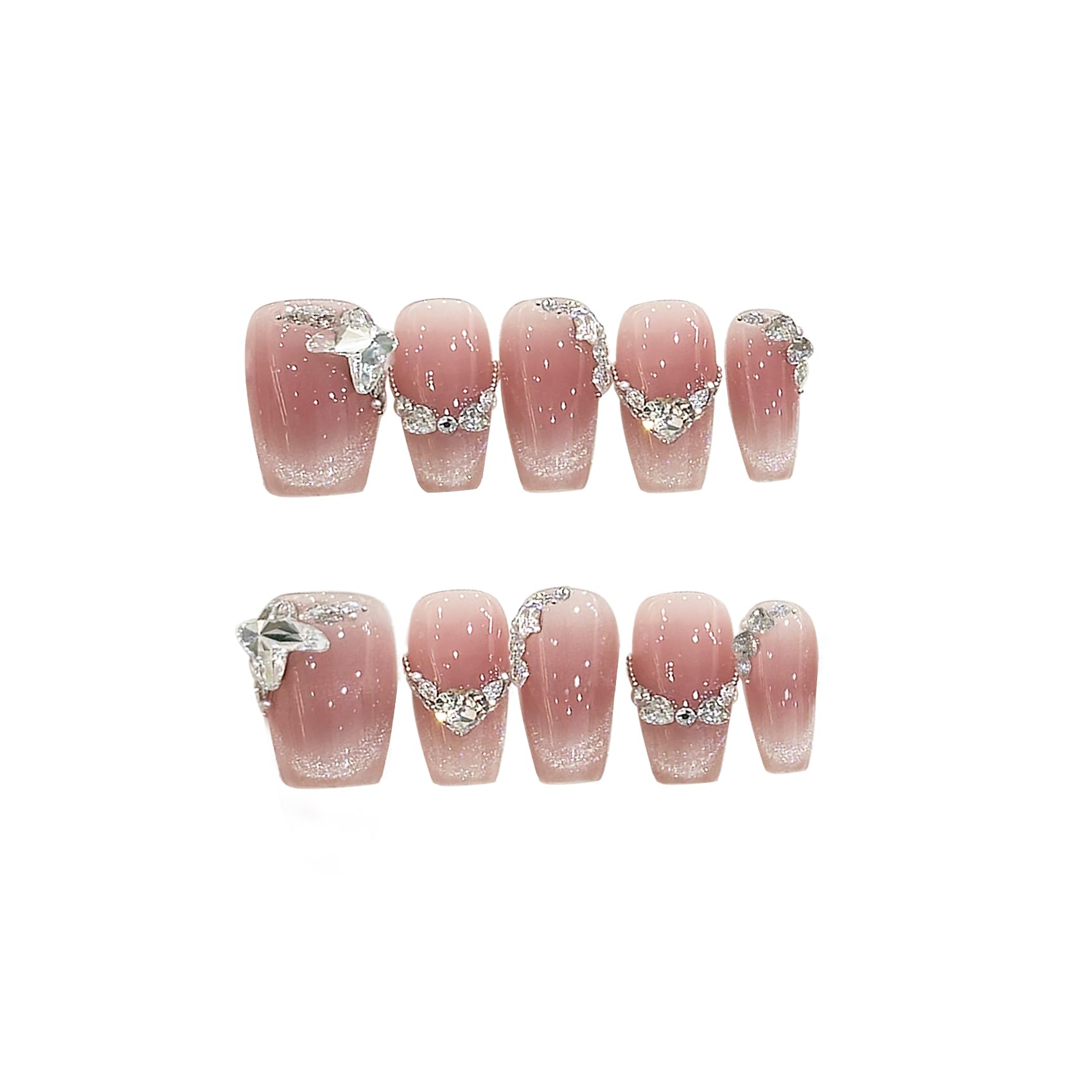 【送料無料】BIBII Nails手作り ネイルチップ 付け爪 3D爪 短め 2024 秋と冬韓国 人気 ショート 10枚入..