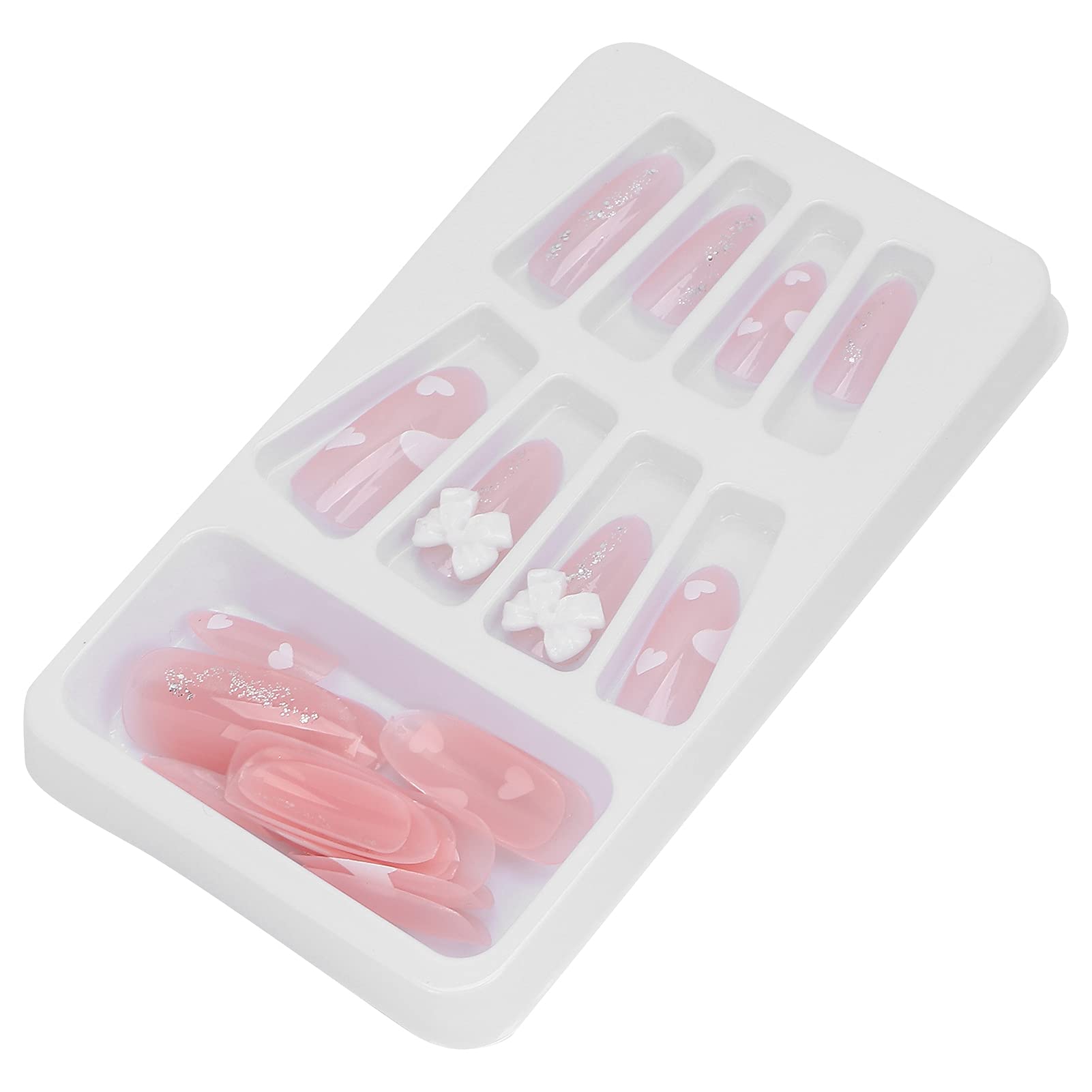 【送料無料】つけ爪, プレスオンネイルキット プレスオンネイル アーモンド ネイルチップ ショート フ..