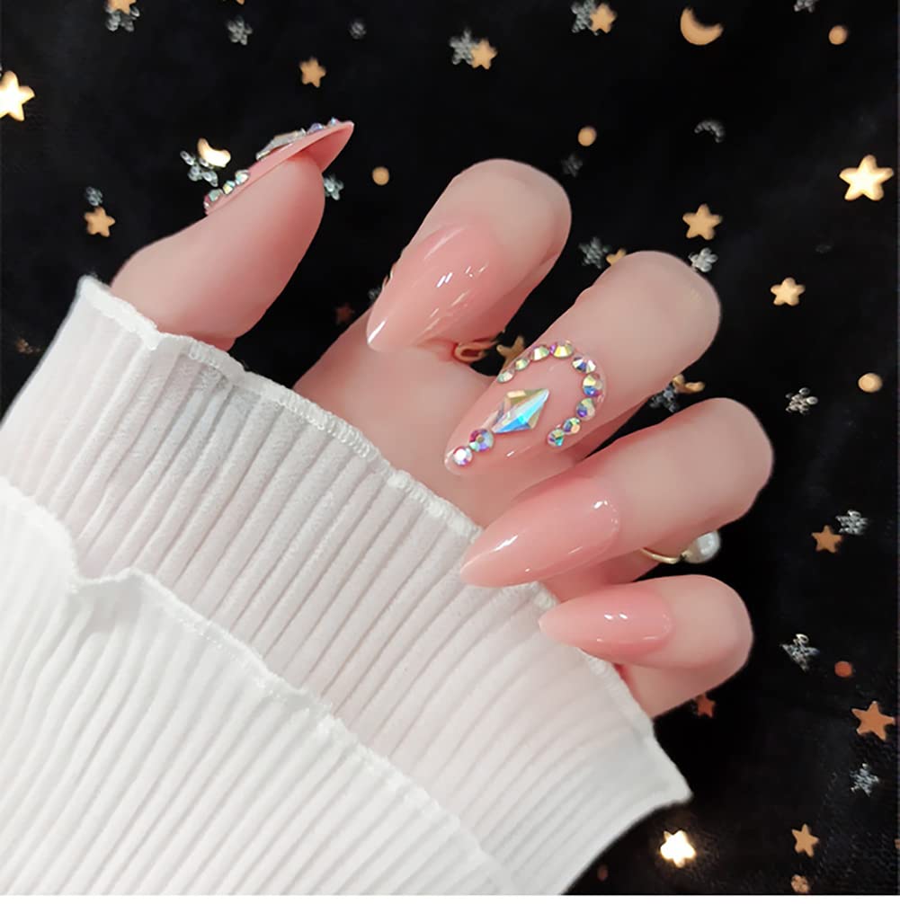 【送料無料】24枚入り アーモンド形 ネイルチップ 水滴 ネイル 付け爪 あなたをもっと素敵にします,結..