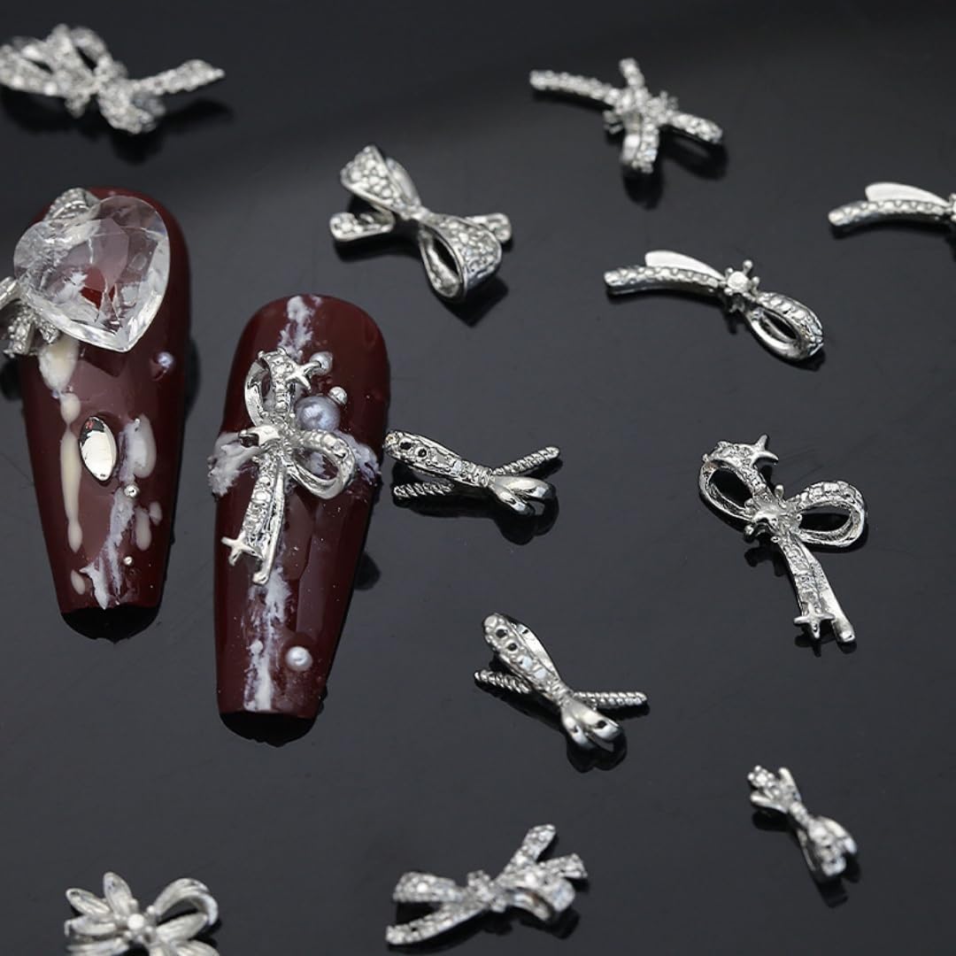 【送料無料】SDCFITZY ネイルパーツ リボン 90個セット 3D 立体 キラキラ 蝶結び 多種類 大容量 可愛い 小さめ ネイルストーン デコパーツ ネイ...