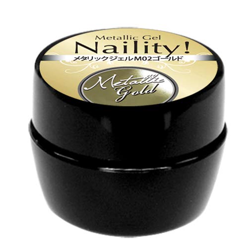 【送料無料】Naility! メタリックジェル M01 シルバー 4g 色：ゴールド、サイズ：4グラム (x 1)