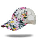 【送料無料】WHITE FANG(ホワイトファング) 帽子 メッシュ キャップ 花柄 おしゃれ かわいい カジュアル レディース CA138 色:06:オフホワ...