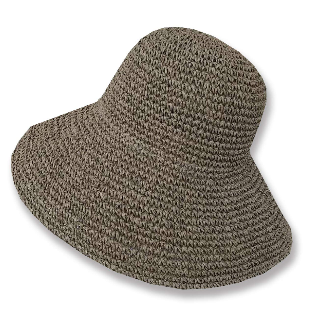 【送料無料】WHITE FANG(ホワイトファング) 麦わら 帽子 ハット セレブ 折りたたみ つば広 紫外線 UV ..