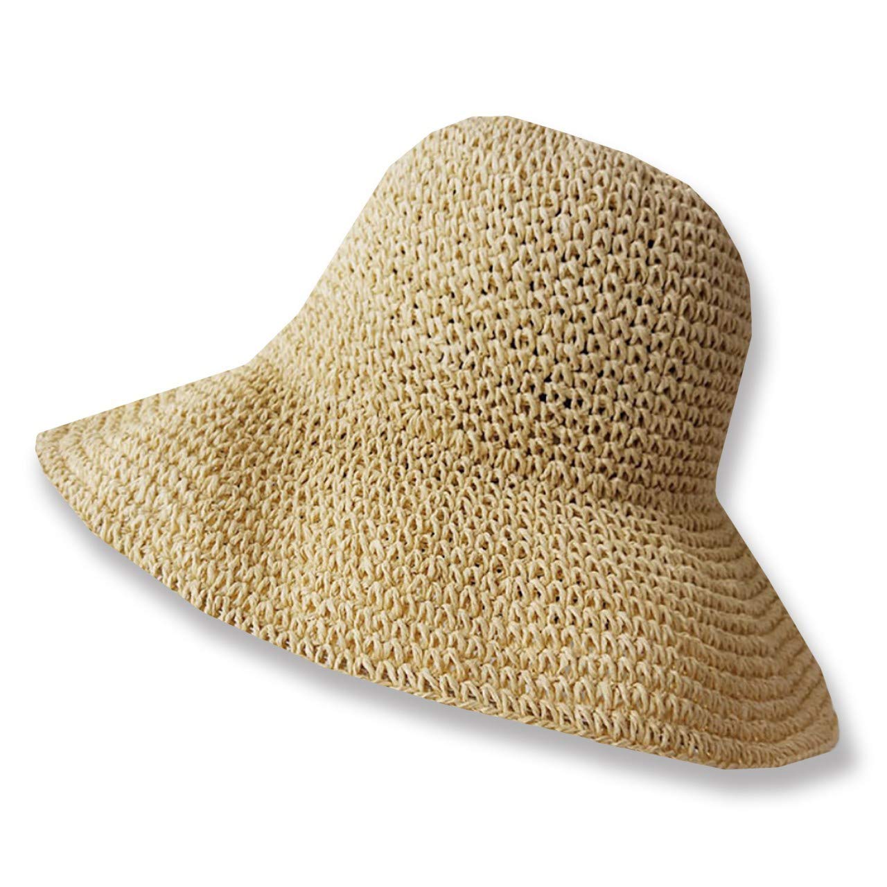 【送料無料】WHITE FANG(ホワイトファング) 麦わら 帽子 ハット セレブ 折りたたみ つば広 紫外線 UV ..