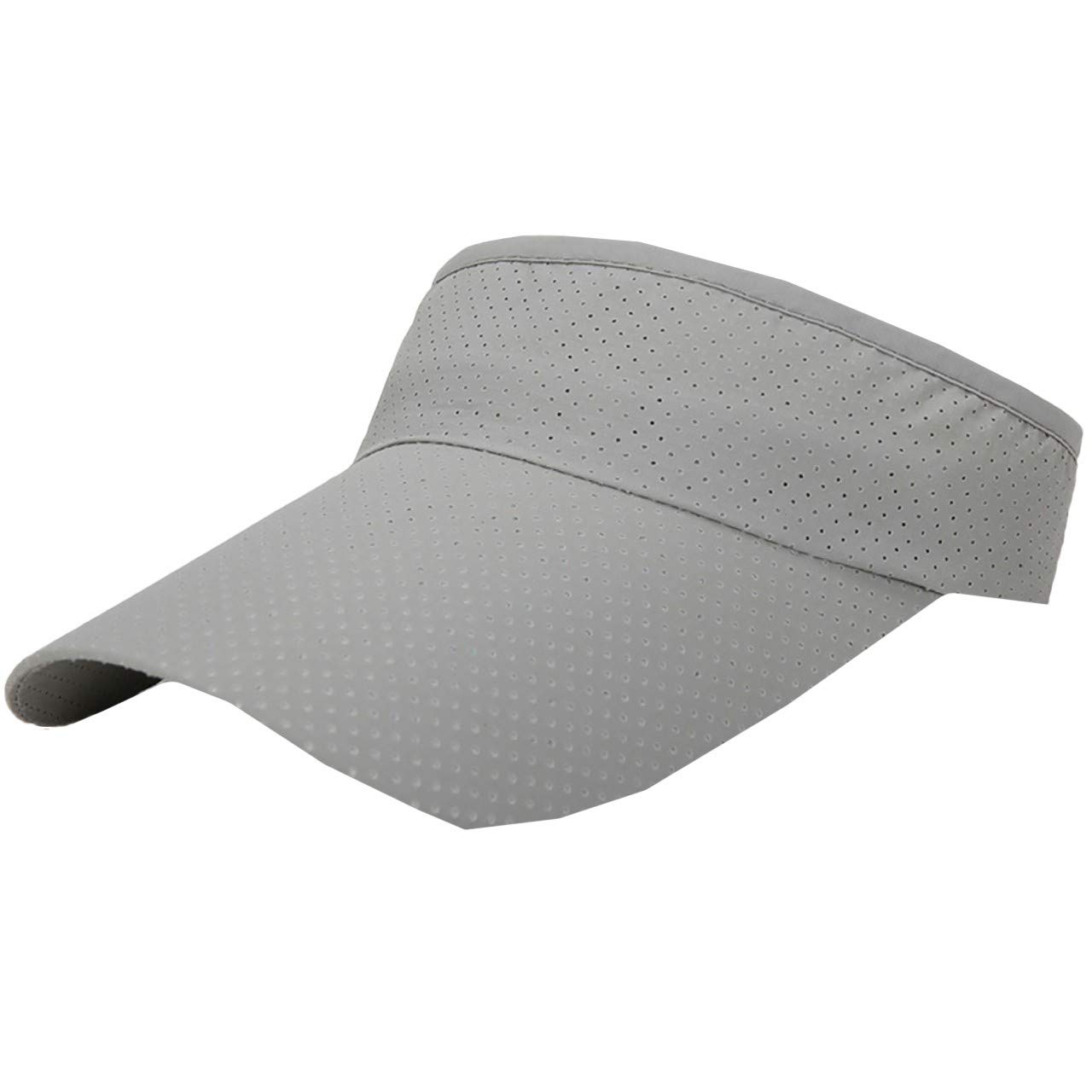 【送料無料】WHITE FANG(ホワイトファング) メッシュ バイザー サンバイザー 無地 ゴルフ ランニング 帽子 メンズ レディース CA178 色：04:ライトグレー、サイズ：サイズ