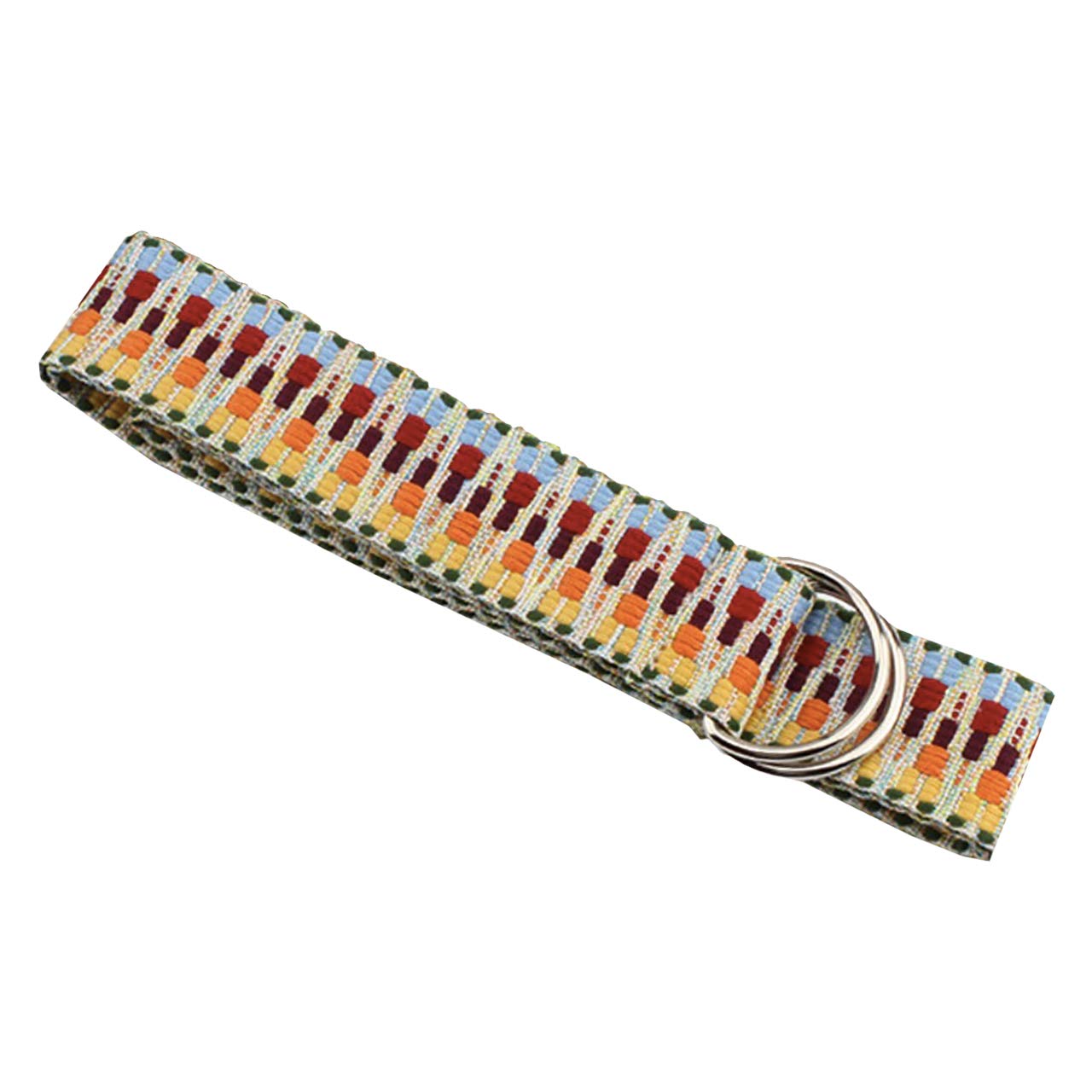 【送料無料】WHITE FANG(ホワイトファング) ベルト 紐ベルト ナイロン ウエスト 民族 カジュアル 大きいサイズ レディース BT221 色：05:マルチ、サイズ：サイズ