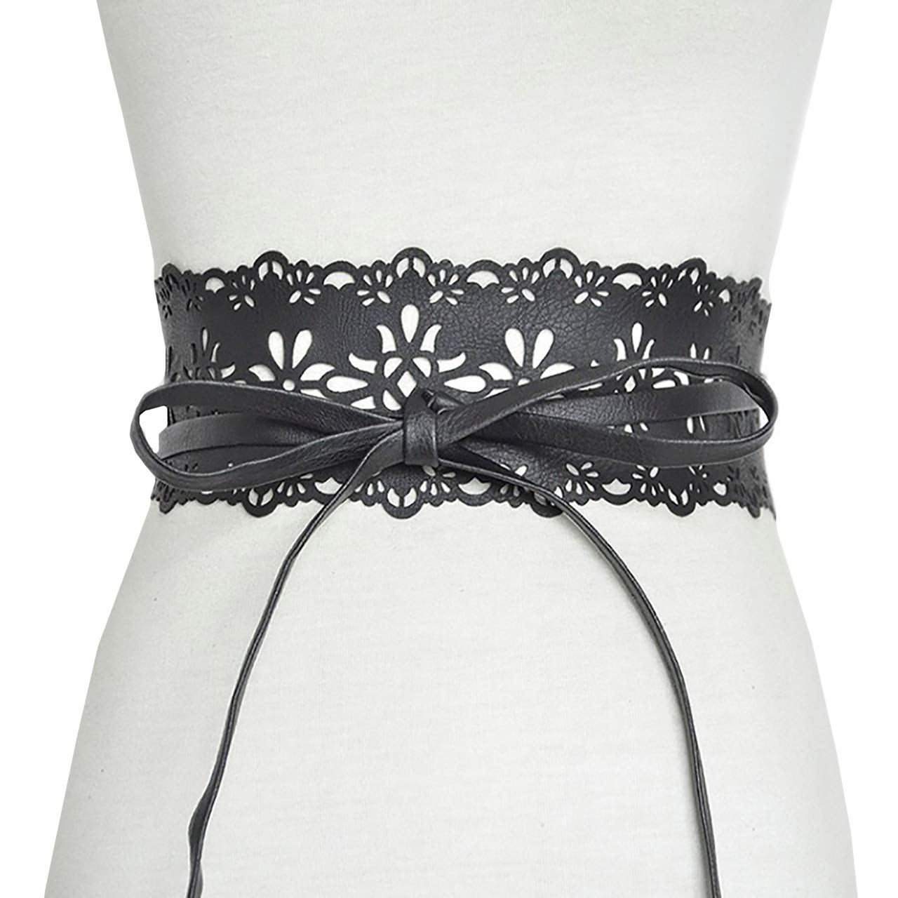 【送料無料】WHITE FANG(ホワイトファング) レザー ウエスト ベルト 花柄 おしゃれ 太い カジュアル フ..