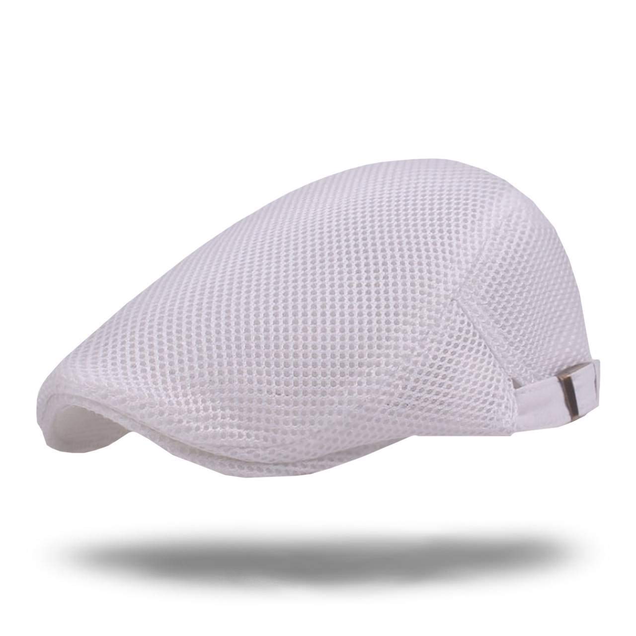 【送料無料】WHITE FANG(ホワイトファング) ハンチング メッシュ 帽子 キャップ スポーツ ゴルフ カジュアル メンズ CA023 色：08:ホワイト、サイズ：サイズ(4)