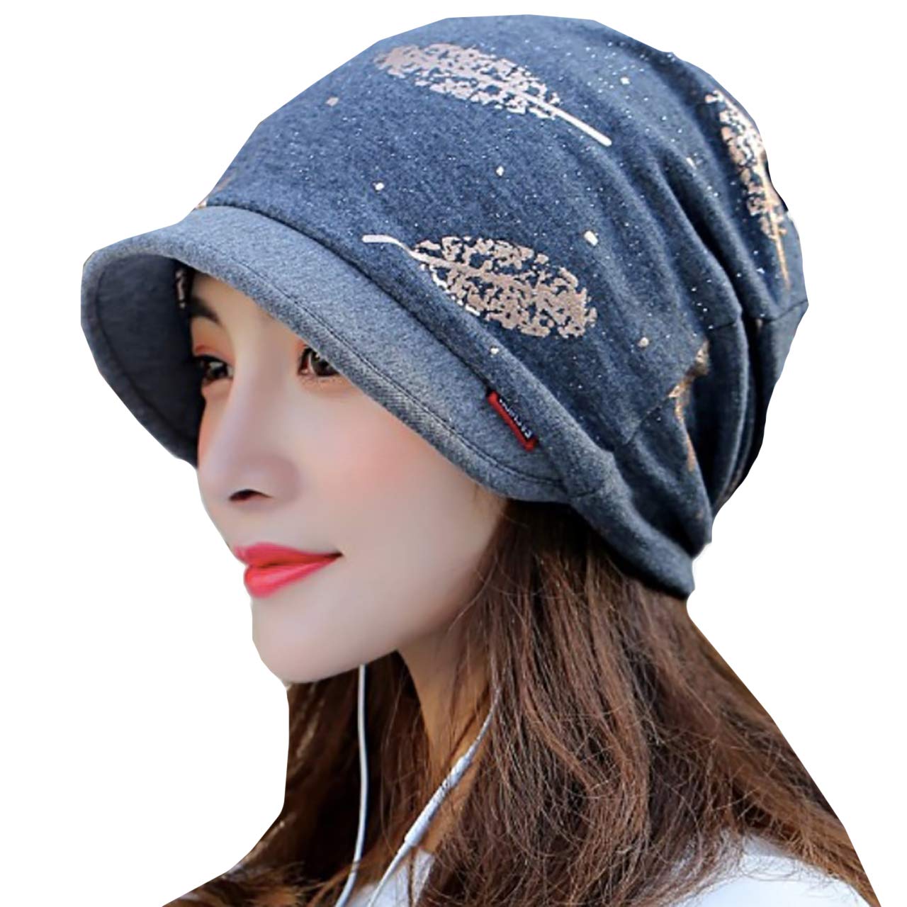 【送料無料】WHITE FANG(ホワイトファング) ニット帽 帽子 つば付 フェザー 羽 キャップ ネックウォー..