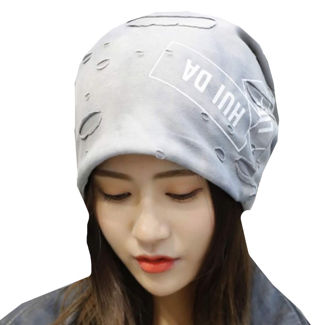 【送料無料】WHITE FANG(ホワイトファング) ニット帽 帽子 キャップ ヘアバンド ダメージ ネックウォーマー レディース CA425 色:02:グレー...