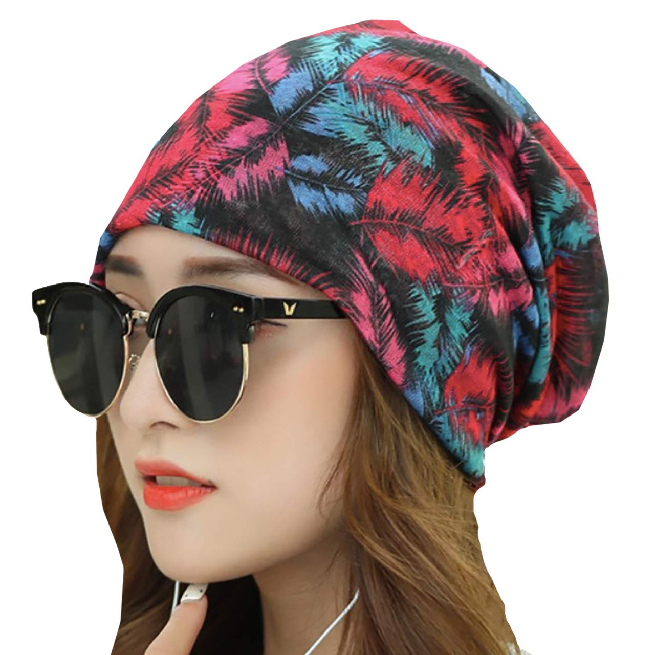 【送料無料】WHITE FANG(ホワイトファング) ニット帽 帽子 麻 キャップ 羽 フェザー 2way ネックウォマー レディース CA445 色：01:ピンク、サイズ：サイズ(2)