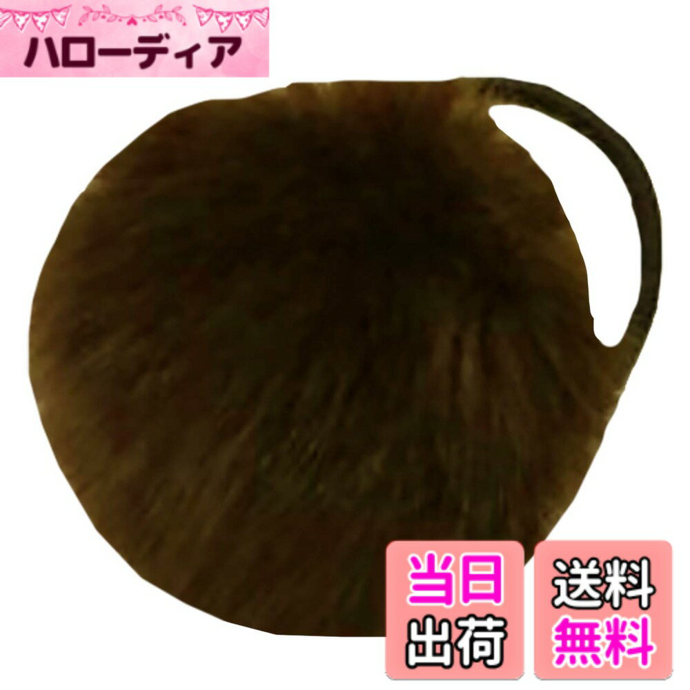 Hair Rubber Band - 【送料無料】WHITE FANG(ホワイトファング) ヘアゴム ファー付き ボンボン 大人 おしゃれ かわいい ヘアアクセサリー ZA047 色：14:コーヒー、サイズ：サイズ