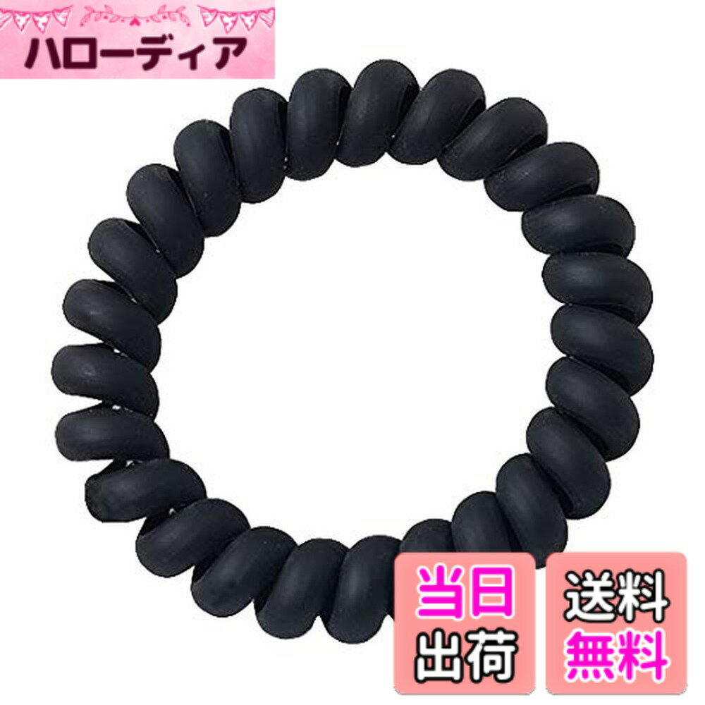 Hair Rubber Band - 【送料無料】WHITE FANG(ホワイトファング) ヘアゴム ラバー ツイスト 大人 おしゃれ かわいい ヘアアクセサリー ZA060 色：01:ブラック、サイズ：サイズ