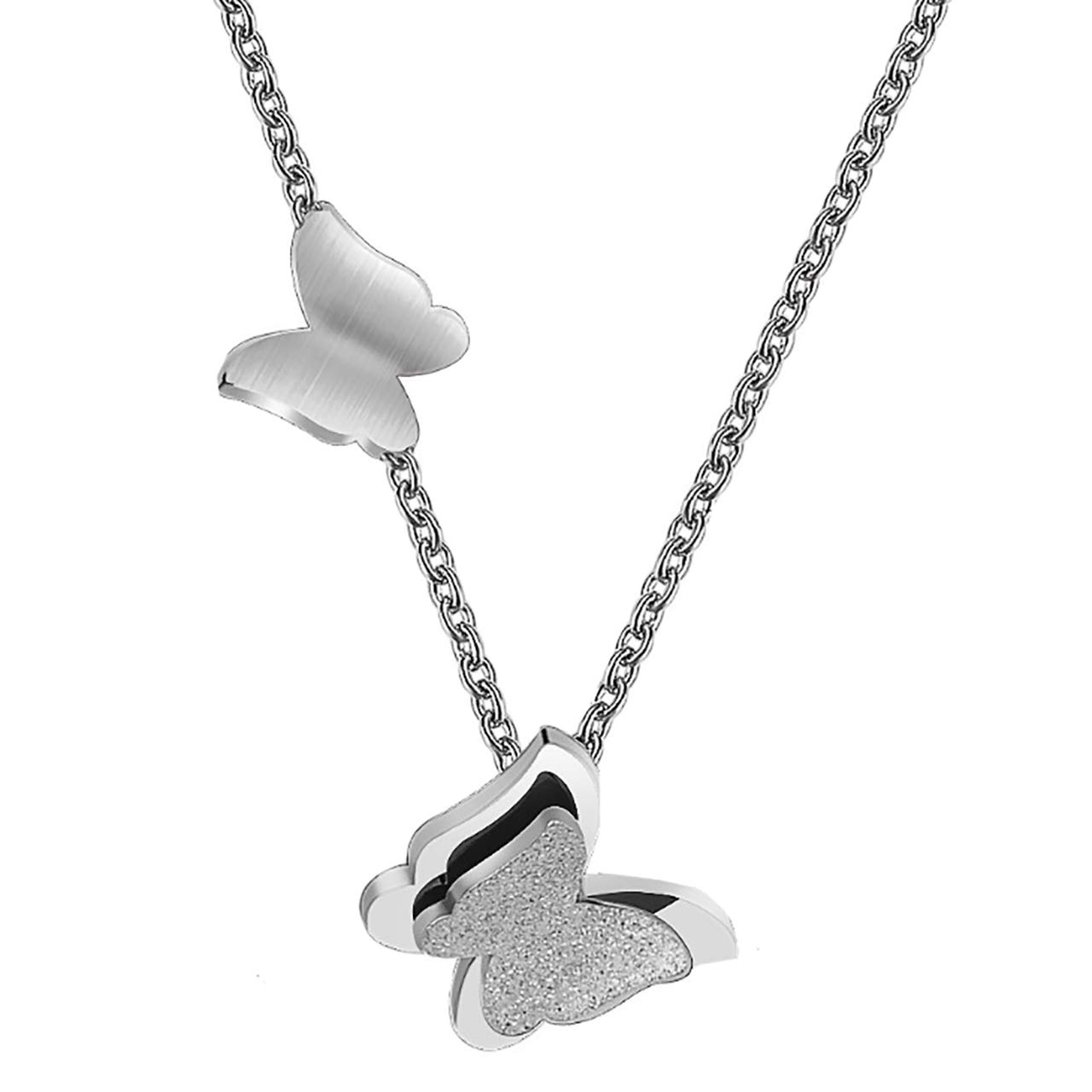 【送料無料】WHITE FANG(ホワイトファング) ネックレス ジュエリー アクセサリー 蝶々 バタフライ かわいい レディース AZ037 色:02:シルバ...