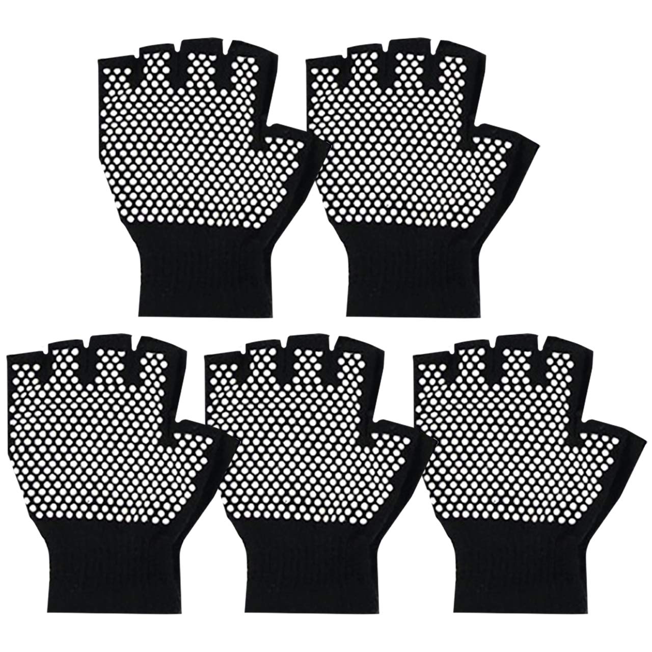 【送料無料】WHITE FANG(ホワイトファング) ニット 手袋 グローブ 防寒 おしゃれ 指無し カジュアル 5点 セット メンズ レディース NT054 色：5点セット、サイズ：サイズ