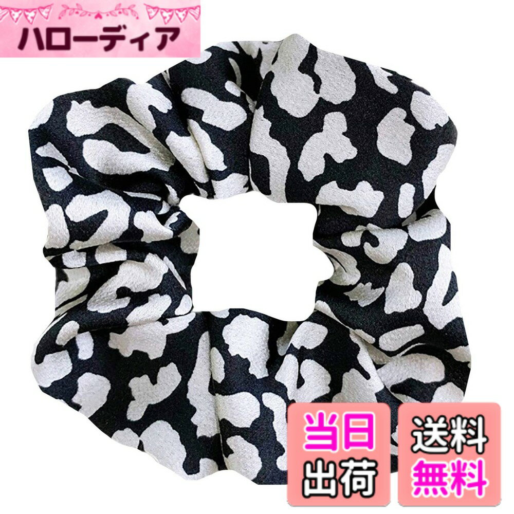 Hair Rubber Band - 【送料無料】WHITE FANG(ホワイトファング) シュシュ ヘアゴム ヒョウ柄 おしゃれ かわいい ヘアアクセ レディース ZA013 色：09:ホワイト、サイズ：サイズ