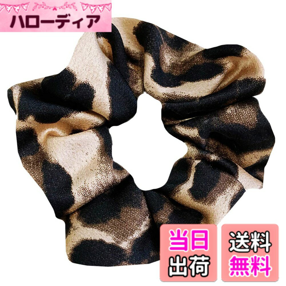 Hair Rubber Band - 【送料無料】WHITE FANG(ホワイトファング) シュシュ ヘアゴム ヒョウ柄 おしゃれ かわいい ヘアアクセ レディース ZA013 色：02:ヒョウ柄ベージュ、サイズ：サイズ