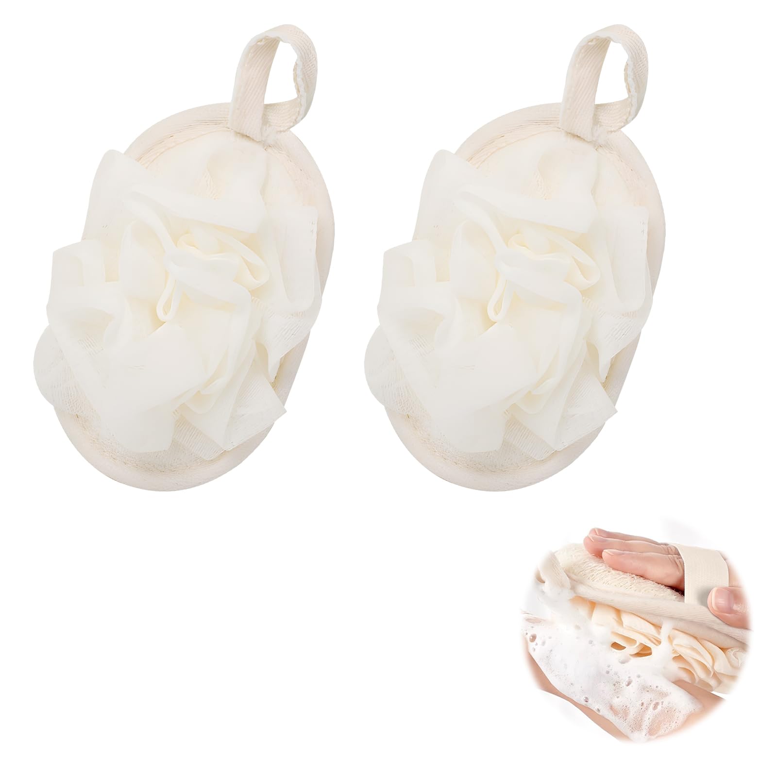 【送料無料】フリランス-ショプ ボディタオル 2個セット ボディスポンジ バススポンジ バスボール 泡立..