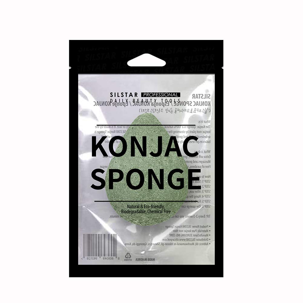 【送料無料】SILSTAR PRFESSIONAL FACIAL KONJAC SPONGE TEAR DROP 色：208