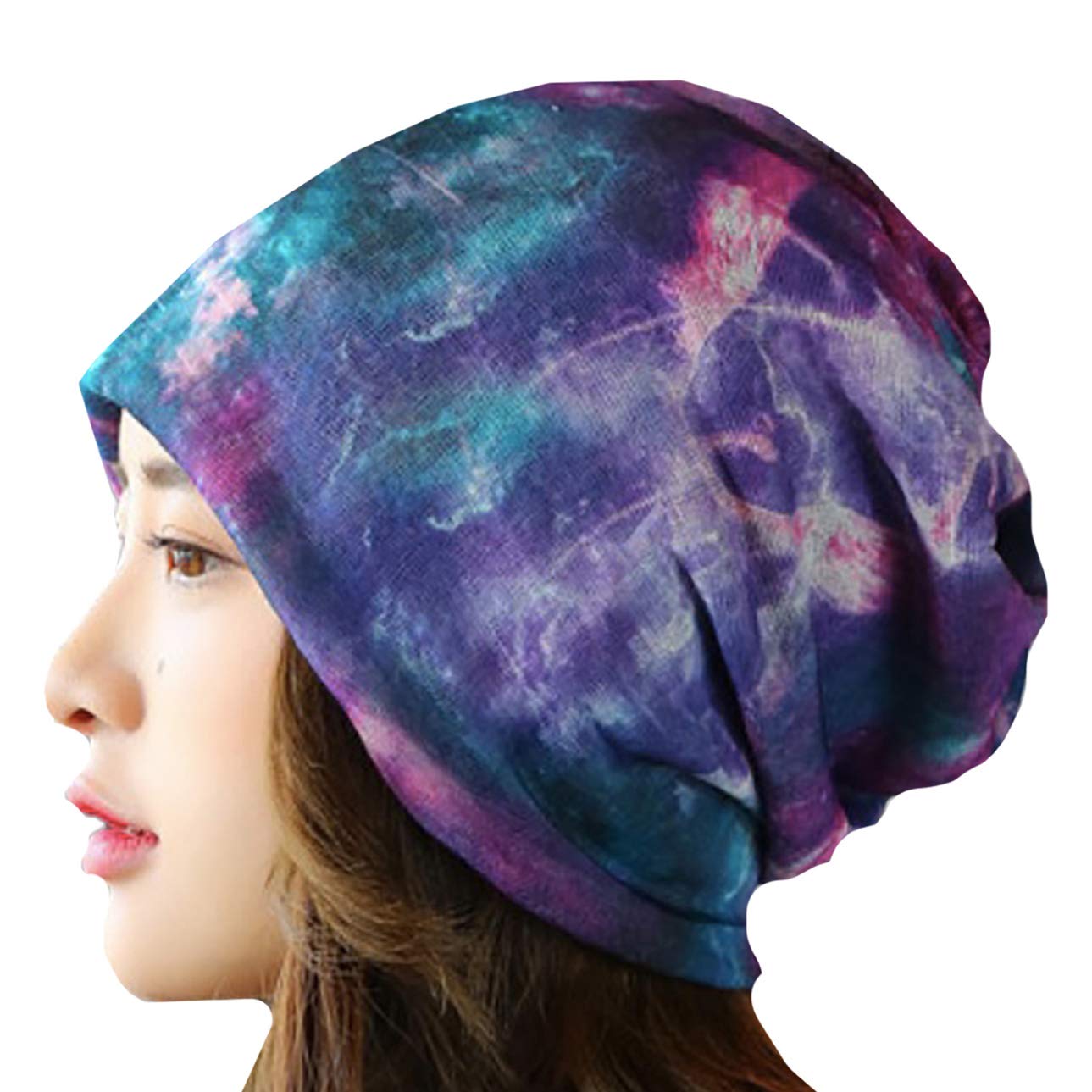 【送料無料】WHITE FANG(ホワイトファング) サマー ニット帽 帽子 綿麻 宇宙 キャップ ネックウォマー ..