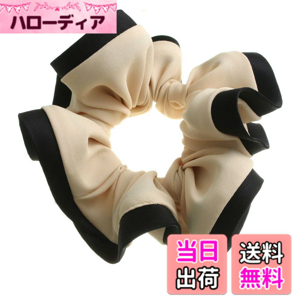 Hair Rubber Band - 【送料無料】[ヴァンテーヌ] VINGTAINE バイカラー シンプル シュシュ バイカラー 髪留め ヘアアクセサリー HS-1 色：ベージュ