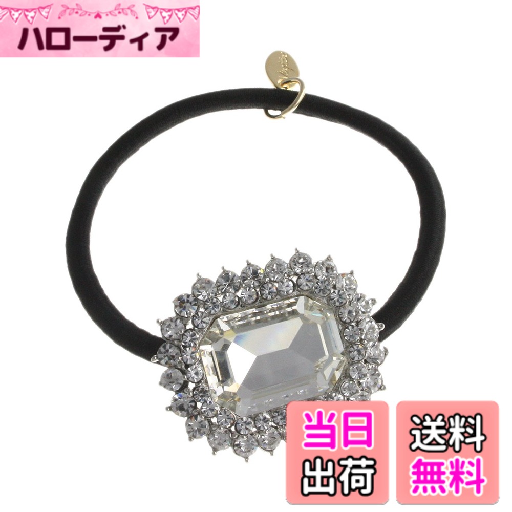 Hair Rubber Band - 【送料無料】[ヴァンテーヌ] VINGTAINE ビジューヘアゴム ビジュー ヘアアクセ ヘアアクセサリー シンプル レディース 大人っぽい かわいい おしゃれ プレゼント H-650 色：スクエア（クリア）