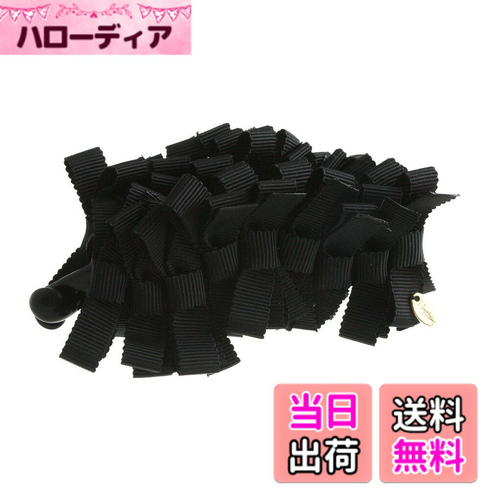 【送料無料】[ヴァンテーヌ] VINGTAINE グログラン ミニ リボン デザイン バナナクリップ エレガント デート ヘアクリップ ヘアアクセサリー H7073 色：ブラック