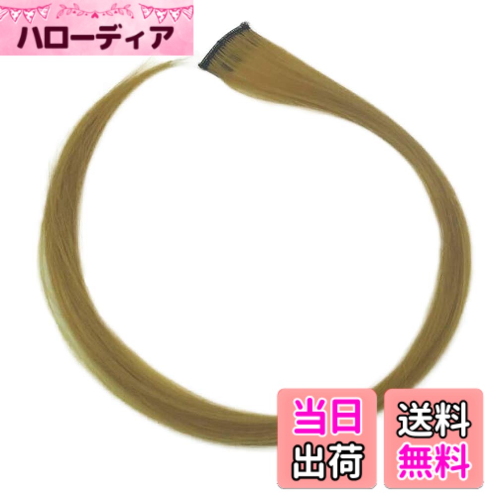 【送料無料】[Bestechno] カラーエクステ 全36色 10本セット グラデーションカラー ワンタッチ簡単着用 クリップ式 ウィッグ つけ毛 色：金色16、サイズ：約55cm