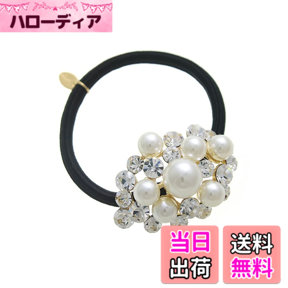 Hairpins - 【送料無料】[ヴァンテーヌ] VINGTAINE パール ビジュー ヘアゴム ポニーフック ヘアフック ヘアカフ H7471 色：ヘアゴム