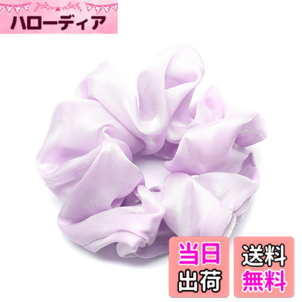 Hair Rubber Band - 【送料無料】シュシュヘアゴム ヘアアクセサリー キラキラ 色：Purple