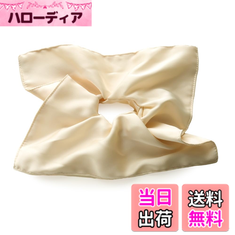 Hair Rubber Band - 【送料無料】[ジュエルボックス] JewelVOX シュシュ ヘアゴム ヘアアクセサリー レディース スクエア 大きめ 大きい 四角 大人 可愛い 色：ホワイト