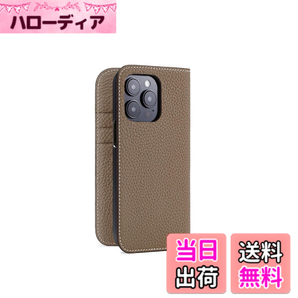 乐天商城 - 【送料無料】【BONAVENTURA】(for iPhone15 Pro) ダイアリーケース シュリンクレザー [エトープ]イタリアンレザー 本革 プレゼント ギフト BODTR15P-ET 色：エトープ.、サイズ：iPhone 15 Pro