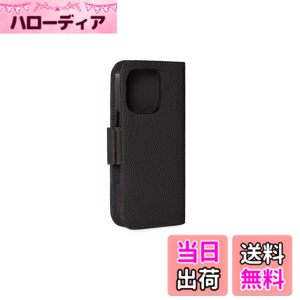 乐天商城 - 【送料無料】【BONAVENTURA】スタンドダイアリーケース シュリンクレザー iPhone16Pro BKAT16P 色：ブラック、サイズ：iPhone 16 Pro