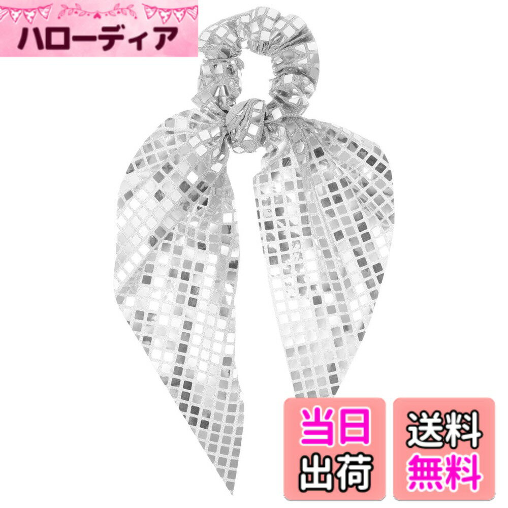 Hair Rubber Band - 【送料無料】minkissy リボン ヘアゴム おしゃれ リボン シュシュ スパンコール付き 大腸ヘアゴム 光沢メ シュシュ 髪 ネクタイ キラキラした