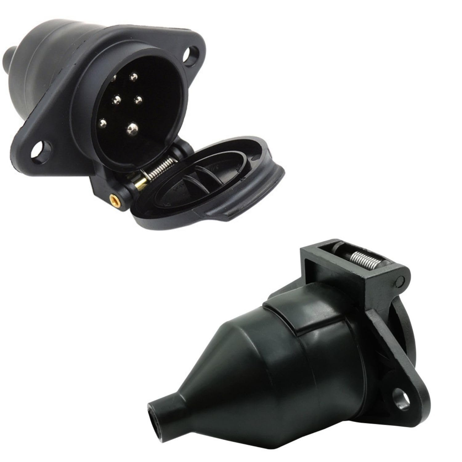 【送料無料】YESprime 配線 ソケット 7 ピン トレーラー コネクタ カプラー プラグ アダプタ ヒッチ 極..