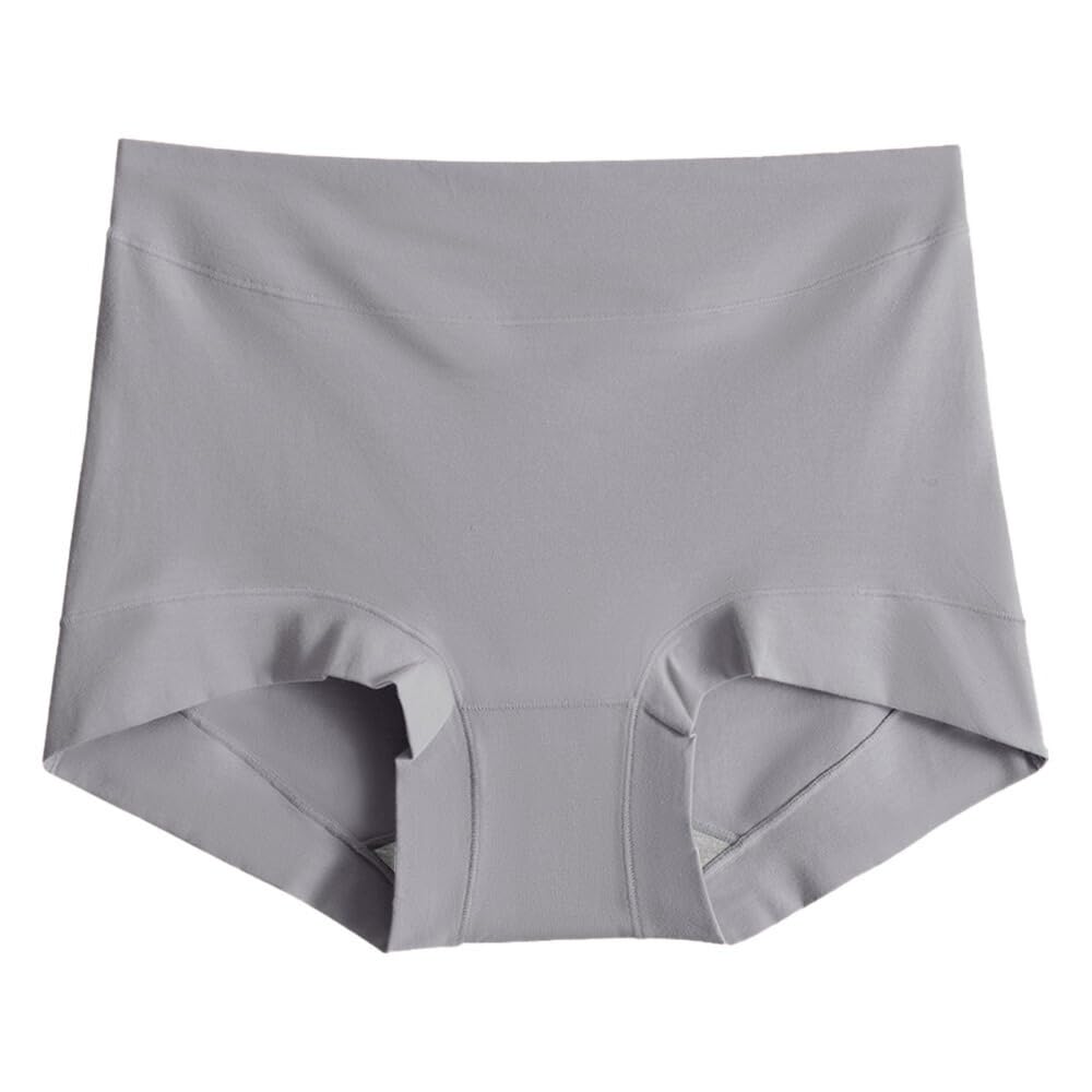 【送料無料】[Karly Shop] 1部丈 綿95％ ボクサーパンツ レディース 痛くない ずり上がらない 食い込まない ショーツ 深ばき レギュラー rs236 色：グレー、サイズ：L