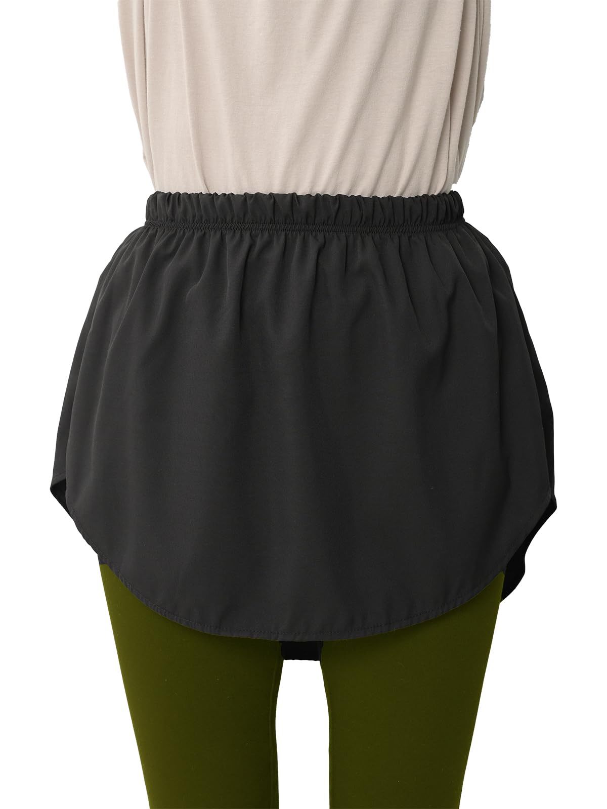 【送料無料】[JANJAM] 大きいサイズ レディース 付け裾 シャツ裾風 レイヤード ウエストゴム プラスワ..