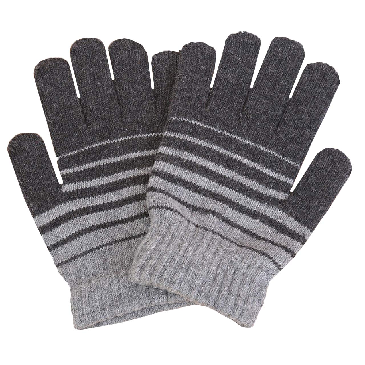 【送料無料】WHITE FANG(ホワイトファング) ニット 手袋 グローブ 防寒 秋冬 おしゃれ ボーダー カジュアル メンズ レディース NT030 色：01:グレー、サイズ：サイズ