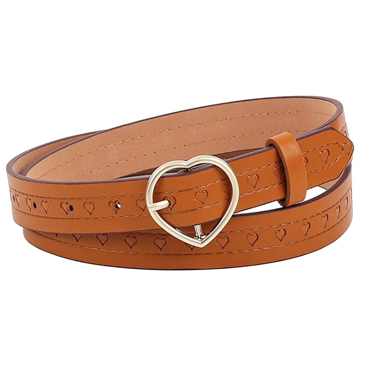 【送料無料】WHITE FANG(ホワイトファング) レザー ベルト ゴールド ハート おしゃれ カ ...
